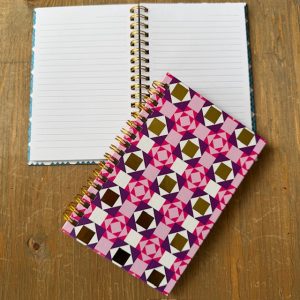 Spiral Quilt Notebook - Pink